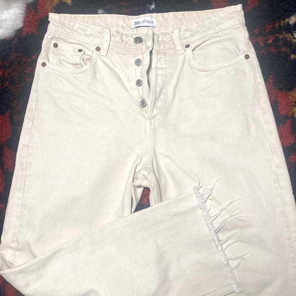 Zara High Rise Straight Jeans